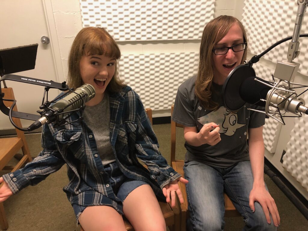 students recording in chicago hall