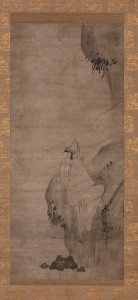 10. White-robed Kannon, attributed to Shugen (fl. 1469–1521), Japan, Muromachi period; hanging scroll, ink on paper; 32 1⁄4 x 14 5/16in. ; The Frances Lehman Loeb Art Center, Vassar College, 2014.29.