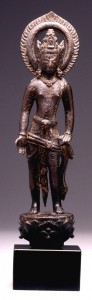 14a. Bodhisattva Lokeshvara, Nepal, 9th century; copper alloy; 9 5/16 x 2 in.; The Walters Art Museum, Baltimore, Promised gift of John and Berthe Ford, F.165.