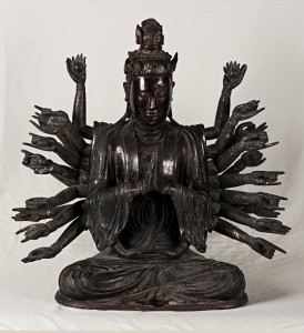 	6b. Thousand-armed Avalokiteshvara (Quan Am), Vietnam, 17th century or later; lacquered wood; 30 x 31 in.; The Frances Lehman Loeb Art Center, Gift of Danielle Selby ’13, 2014.31.5.