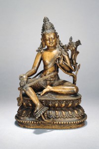 2b. Bodhisattva Avalokiteshvara, Western Tibet, 15th–16th century; copper alloy; H. 7 1/2 in.; Asia Society, New York, Gift from The Blanchette Hooker Rockefeller Fund, 1994.4, photo: Lynton Gardiner.