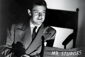Preston Sturges in his director's chair.