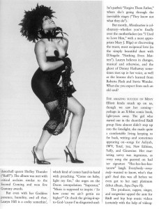 A page from a photo essay featuring Lil' Kim.
