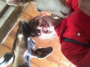 Aidan and some goat friends