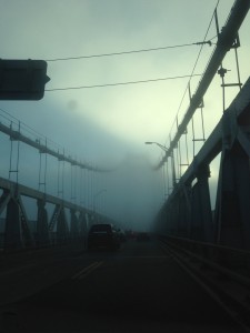 Morning fog on the Mid-Hudson Bridge