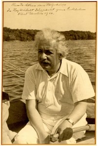 Einstein at the tiller