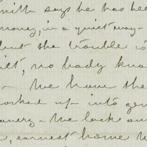 Closeup of page 1, Anthony, Susan B. -- to William Lloyd Garrison, [Mar 8, 1859]