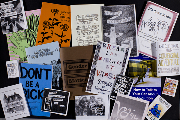 A sample of some of the zines in Vassar College Libraries