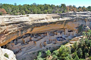 Cliff Palace, Mesa Verde National Park. Example of how the Pueblo Society became.