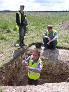 Archaeologist Nicholas Saunders at an excavation.