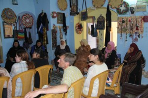 Students at Center for Women's Traditional Crafts in Arab village.