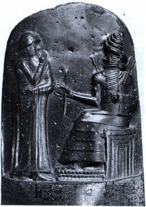 Hammurabi with Shamash, god of Justice