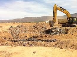 Figure 1: Excavation of landfill in Alamogordo