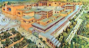 Knossos Palace as would've appeared during the Neopalatial Period (1700 B.C-1400 B.C)