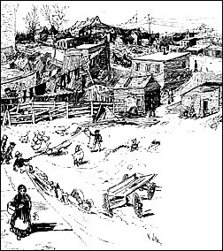 A depiction of Seneca Village from an edition of "Harper's Monthly"