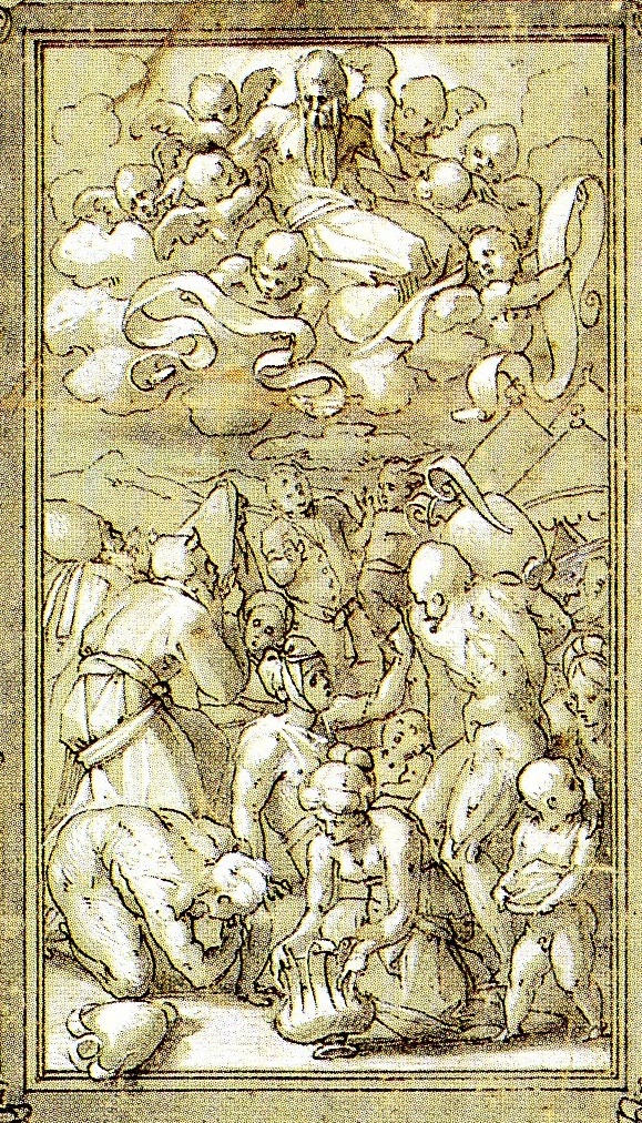 D.37c Altar, Gathering of Manna, detail