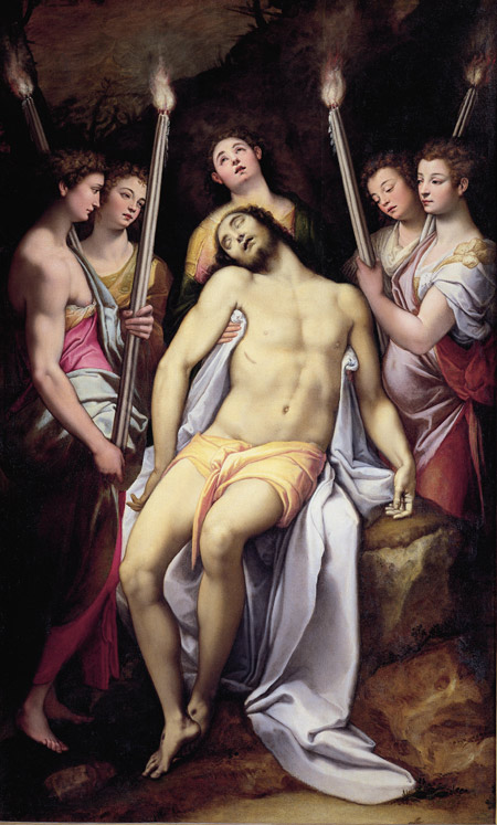 Federico Zuccaro, Dead Christ attended by Five Angles, 1559-60, Rome, Borghese Gallery