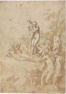 Parmigianino, Nymphs Bathing