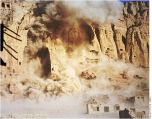 The Destruction of the Bamiyan Buddhas on March 21, 2001, by the Taliban. The destruction of the Buddhas marked the obliteration of part of the region’s history.