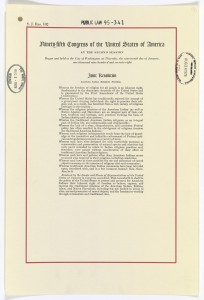 The American Indian Religious Freedom Act of 1978
