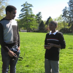Aaron with his mentor, Kene