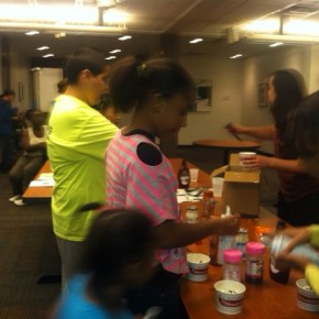 Vassar mentors served ice cream to the scholars