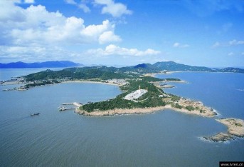 Aerial view of Mount Putuo Island
