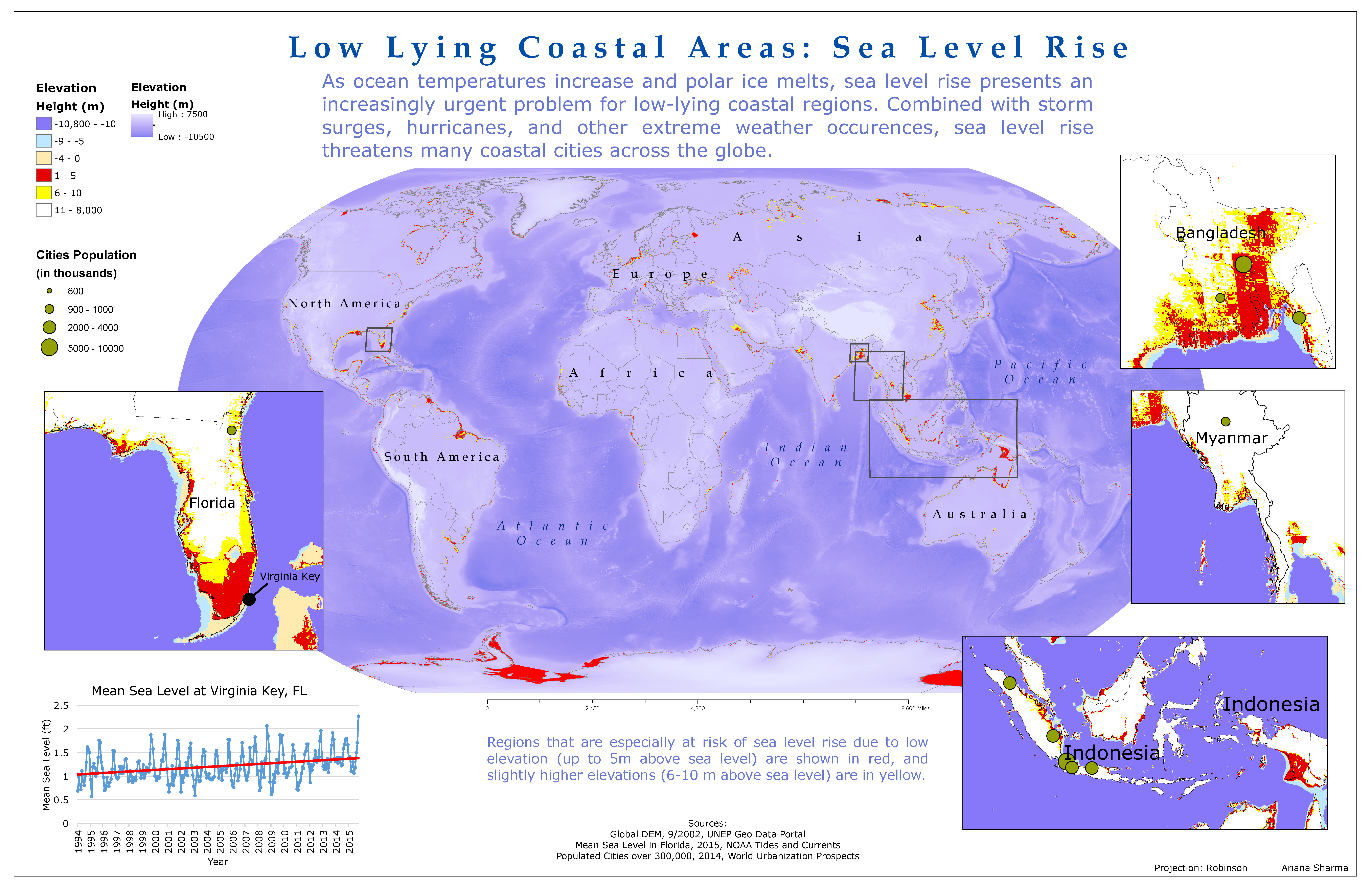 Low Lying Coastal Areas and Sea Level Rise