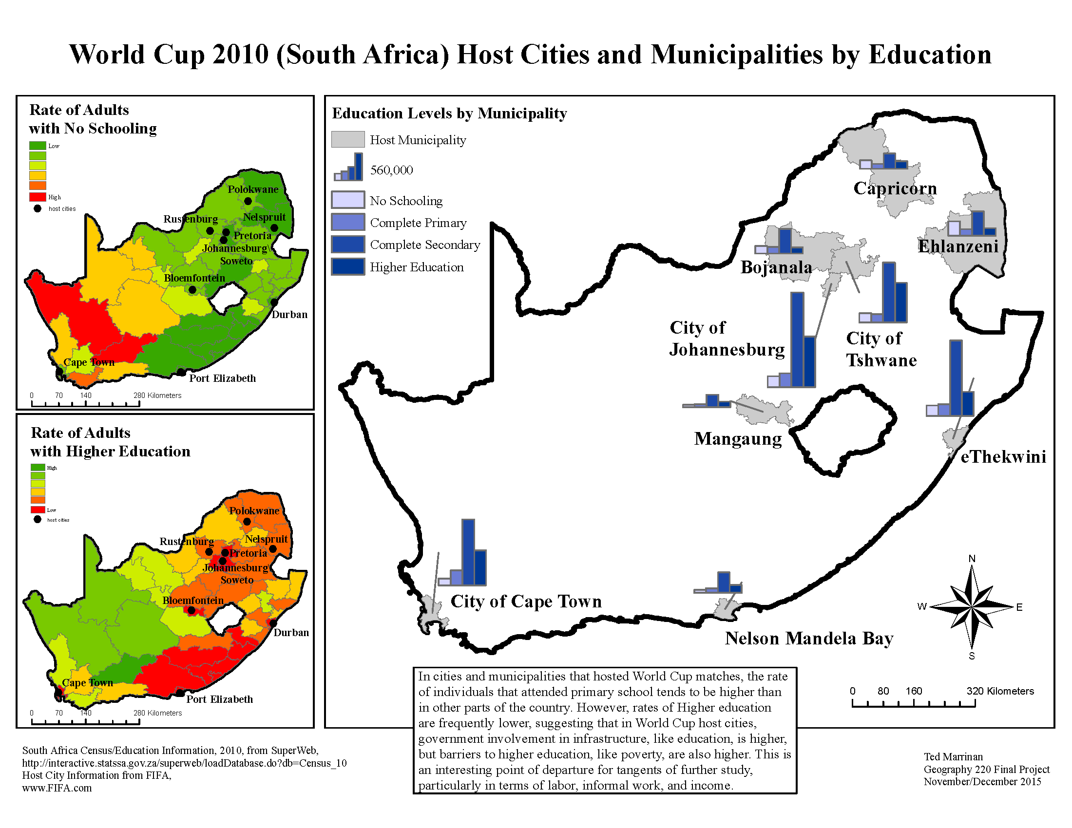 World Cup 2010 (South Africa) Host Cities and Municipalities by Education World Cup 2010 (South Africa) Host Cities and Municipalities by Education
