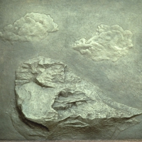 A Rock and Two Clouds