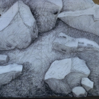 Subway Wall in Progress (detail)