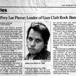 in exile: the rootless cosmopolitanism of Jeffrey Lee Pierce and the Gun Club