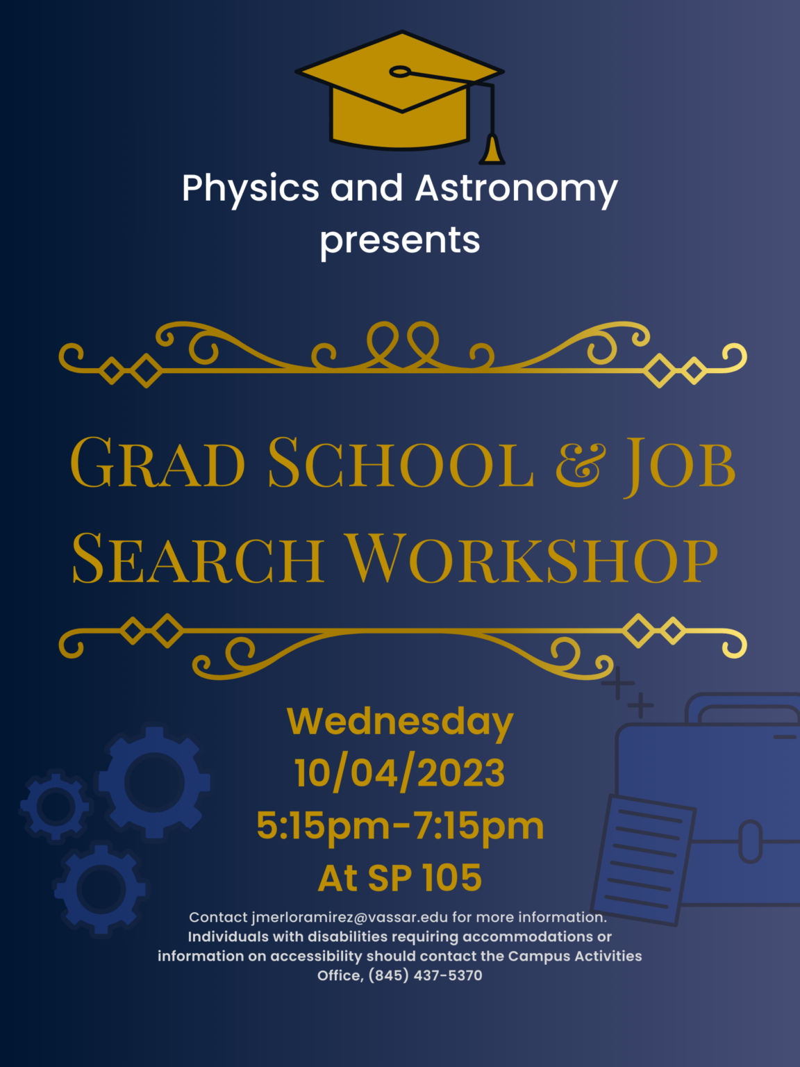 Grad School & Job Search Physics & Astronomy Department News
